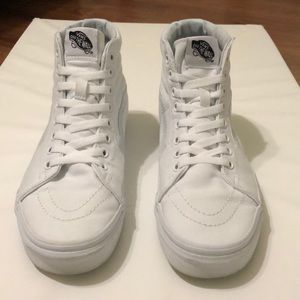 Vans Sk8 Hi Skate Shoe - White